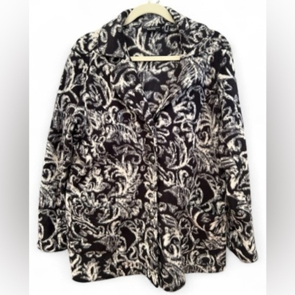 Like New Black Fleece Button Front, Size Large